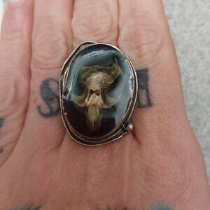 Handmade taxidermy ring